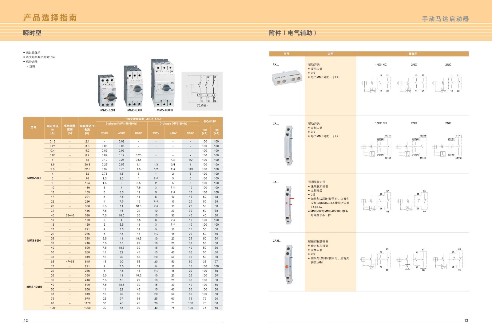 MMS-100S系列馬達(dá)保護(hù)器選型手冊
