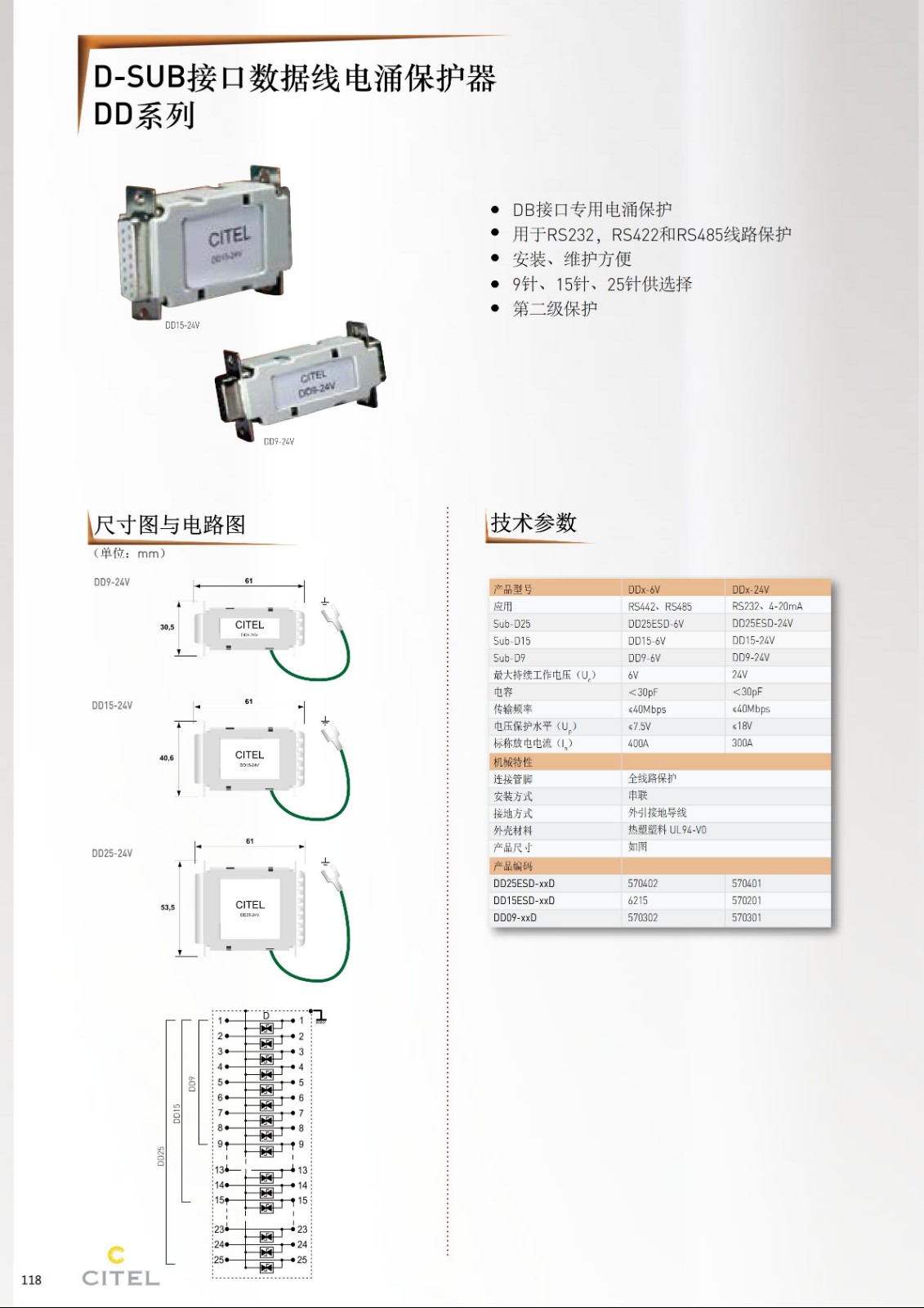 DD系列電涌保護器技術(shù)參數(shù)